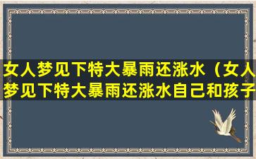 女人梦见下特大暴雨还涨水（女人梦见下特大暴雨还涨水自己和孩子逃山顶）