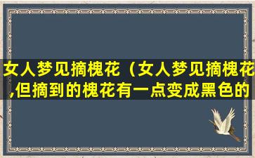 女人梦见摘槐花（女人梦见摘槐花,但摘到的槐花有一点变成黑色的）