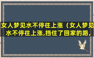 女人梦见水不停往上涨（女人梦见水不停往上涨,挡住了回家的路,不过很快就退了）