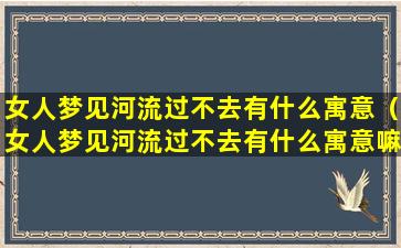 女人梦见河流过不去有什么寓意（女人梦见河流过不去有什么寓意嘛）