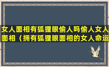 女人面相有狐狸眼偷人吗偷人女人面相（拥有狐狸眼面相的女人命运是怎么样的）