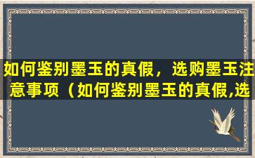 如何鉴别墨玉的真假，选购墨玉注意事项（如何鉴别墨玉的真假,选购墨玉注意事项）