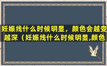 妊娠线什么时候明显，颜色会越变越深（妊娠线什么时候明显,颜色会越变越深）