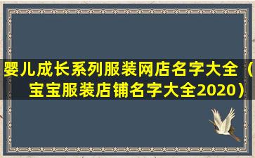 婴儿成长系列服装网店名字大全（宝宝服装店铺名字大全2020）