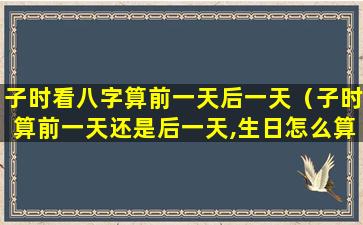 子时看八字算前一天后一天（子时算前一天还是后一天,生日怎么算）