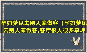 孕妇梦见去别人家做客（孕妇梦见去别人家做客,客厅很大很多草坪）