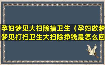 孕妇梦见大扫除搞卫生（孕妇做梦梦见打扫卫生大扫除挣钱是怎么回事）