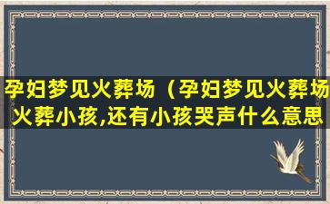 孕妇梦见火葬场（孕妇梦见火葬场火葬小孩,还有小孩哭声什么意思）