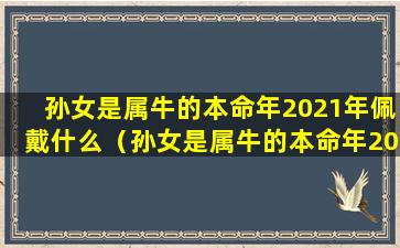 孙女是属牛的本命年2021年佩戴什么（孙女是属牛的本命年2021年佩戴什么生肖）