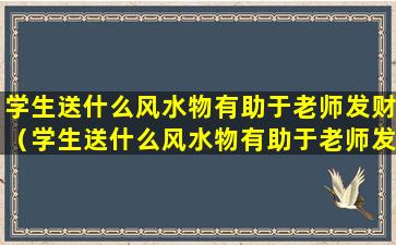 学生送什么风水物有助于老师发财（学生送什么风水物有助于老师发财呢）