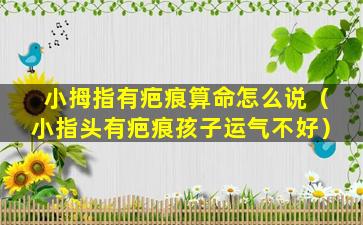 小拇指有疤痕算命怎么说（小指头有疤痕孩子运气不好）