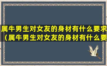 属牛男生对女友的身材有什么要求（属牛男生对女友的身材有什么要求吗）