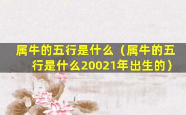 属牛的五行是什么（属牛的五行是什么20021年出生的）