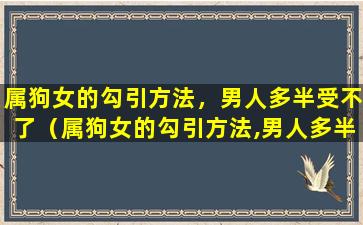 属狗女的勾引方法，男人多半受不了（属狗女的勾引方法,男人多半受不了）