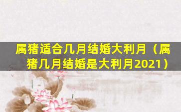 属猪适合几月结婚大利月（属猪几月结婚是大利月2021）