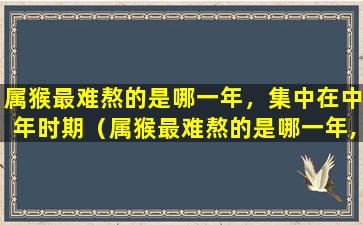 属猴最难熬的是哪一年，集中在中年时期（属猴最难熬的是哪一年,集中在中年时期）