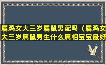 属鸡女大三岁属鼠男配吗（属鸡女大三岁属鼠男生什么属相宝宝最好）