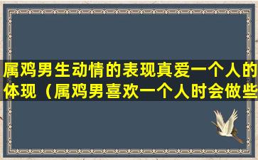 属鸡男生动情的表现真爱一个人的体现（属鸡男喜欢一个人时会做些什么）