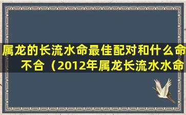 属龙的长流水命最佳配对和什么命不合（2012年属龙长流水水命）