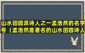 山水田园派诗人之一孟浩然的名字号（孟浩然是著名的山水田园诗人,其代表作有）