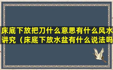 床底下放把刀什么意思有什么风水讲究（床底下放水盆有什么说法吗）