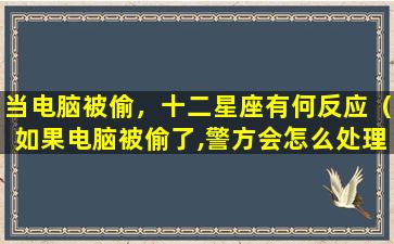 当电脑被偷，十二星座有何反应（如果电脑被偷了,警方会怎么处理）