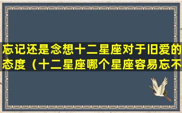 忘记还是念想十二星座对于旧爱的态度（十二星座哪个星座容易忘不了旧爱）