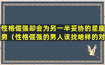 性格倔强却会为另一半妥协的星座男（性格倔强的男人该找啥样的对象）