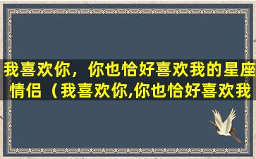 我喜欢你，你也恰好喜欢我的星座情侣（我喜欢你,你也恰好喜欢我的星座情侣）