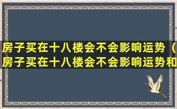 房子买在十八楼会不会影响运势（房子买在十八楼会不会影响运势和财运）