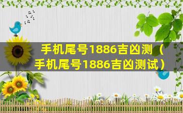 手机尾号1886吉凶测（手机尾号1886吉凶测试）