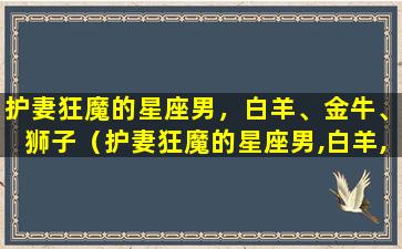 护妻狂魔的星座男，白羊、金牛、狮子（护妻狂魔的星座男,白羊,金牛,狮子）