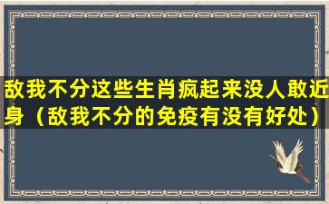 敌我不分这些生肖疯起来没人敢近身（敌我不分的免疫有没有好处）