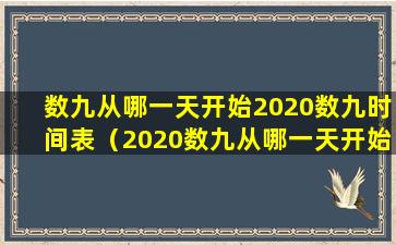 数九从哪一天开始2020数九时间表（2020数九从哪一天开始,数九到哪一天结束）