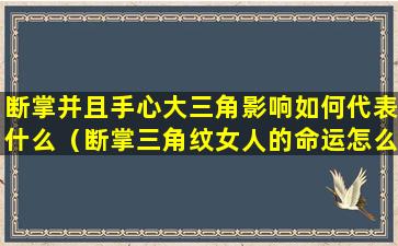 断掌并且手心大三角影响如何代表什么（断掌三角纹女人的命运怎么样）