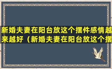 新婚夫妻在阳台放这个摆件感情越来越好（新婚夫妻在阳台放这个摆件感情越来越好吗）