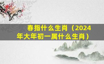 春指什么生肖（2024年大年初一属什么生肖）