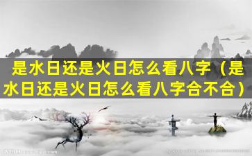 是水日还是火日怎么看八字（是水日还是火日怎么看八字合不合）