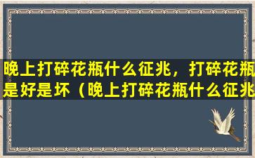 晚上打碎花瓶什么征兆，打碎花瓶是好是坏（晚上打碎花瓶什么征兆,打碎花瓶是好是坏）