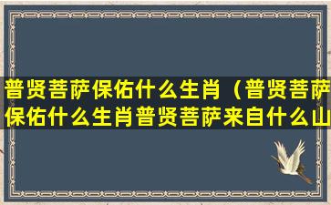 普贤菩萨保佑什么生肖（普贤菩萨保佑什么生肖普贤菩萨来自什么山脉）