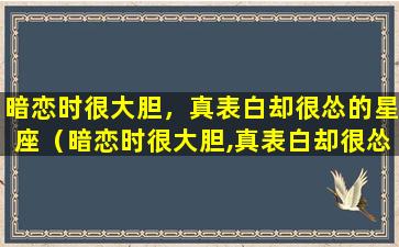 暗恋时很大胆，真表白却很怂的星座（暗恋时很大胆,真表白却很怂的星座女生）