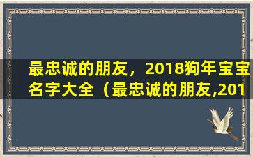 最忠诚的朋友，2018狗年宝宝名字大全（最忠诚的朋友,2018狗年宝宝名字大全怎么取）