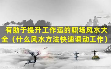 有助于提升工作运的职场风水大全（什么风水方法快速调动工作）