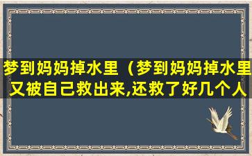 梦到妈妈掉水里（梦到妈妈掉水里又被自己救出来,还救了好几个人）