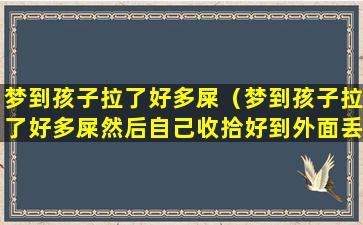 梦到孩子拉了好多屎（梦到孩子拉了好多屎然后自己收拾好到外面丢掉）