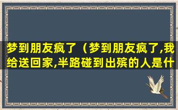 梦到朋友疯了（梦到朋友疯了,我给送回家,半路碰到出殡的人是什么意思）