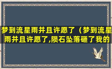 梦到流星雨并且许愿了（梦到流星雨并且许愿了,陨石坠落砸了我的车）