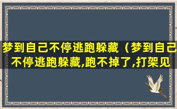 梦到自己不停逃跑躲藏（梦到自己不停逃跑躲藏,跑不掉了,打架见血）