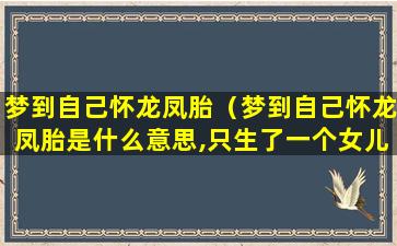 梦到自己怀龙凤胎（梦到自己怀龙凤胎是什么意思,只生了一个女儿）