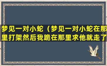 梦见一对小蛇（梦见一对小蛇在那里打架然后我跪在那里求他就走了）